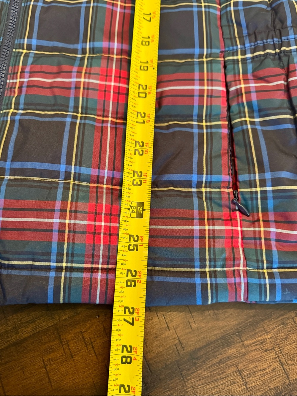 Talbots Tartan Plaid Vest women’s Sz XL Quilted Down - Picture 6 of 11